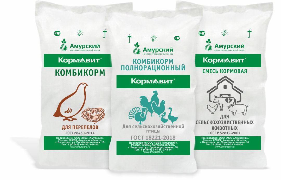 Комбикорм полнорационный, комбикорм-концентрат