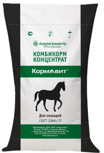 Комбикорм-концентрат для тренируемых и спортивных лошадей ЛК 71-1-600